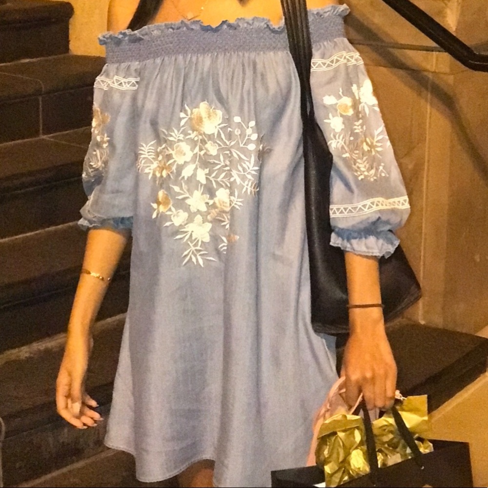 Zara off the shoulder dress